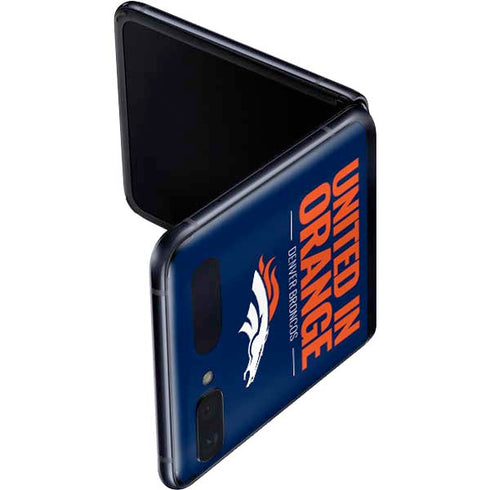 NFL Denver Broncos Team Motto Galaxy Z Flip Skin
