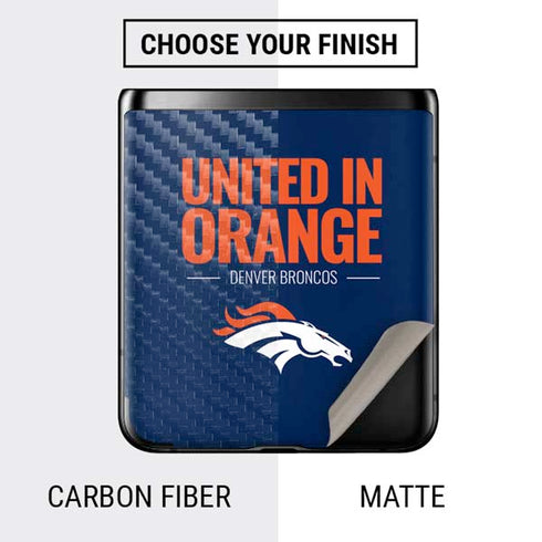 NFL Denver Broncos Team Motto Galaxy Z Flip Skin