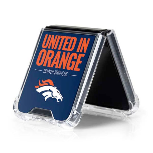 NFL Denver Broncos Team Motto Galaxy Z Flip5 5G Clear Case