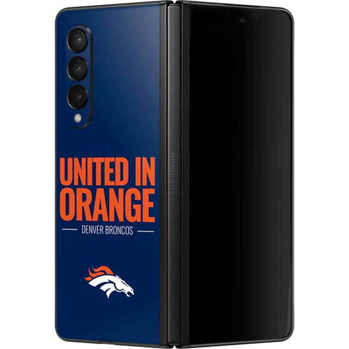 NFL Denver Broncos Team Motto Galaxy Z Fold3 5G Skin
