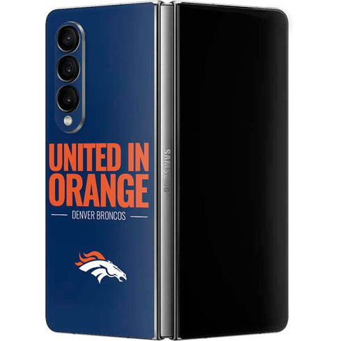 NFL Denver Broncos Team Motto Galaxy Z Fold4 5G Skin