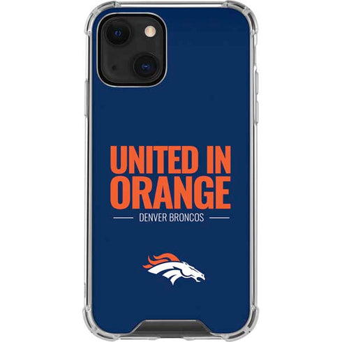NFL Denver Broncos Team Motto iPhone 13 Mini Clear Case