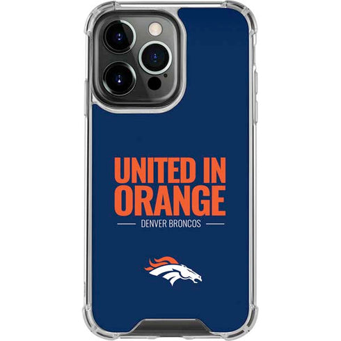 NFL Denver Broncos Team Motto iPhone 15 Pro Clear Case