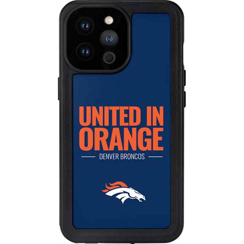 NFL Denver Broncos Team Motto iPhone 14 Pro Max Waterproof Case