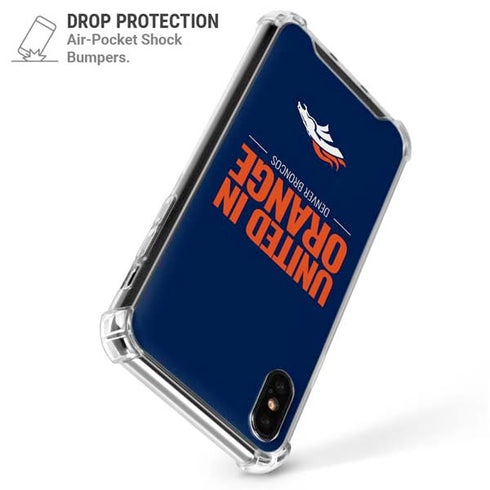 NFL Denver Broncos Team Motto iPhone XS Max Clear Case
