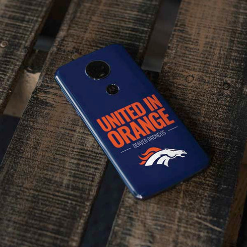 NFL Denver Broncos Team Motto Moto E5 Plus Skin