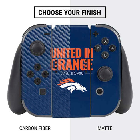 NFL Denver Broncos Team Motto Nintendo Switch Bundle Skin