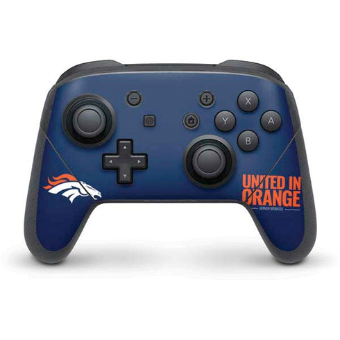 NFL Denver Broncos Team Motto Nintendo Switch Pro Controller Skin