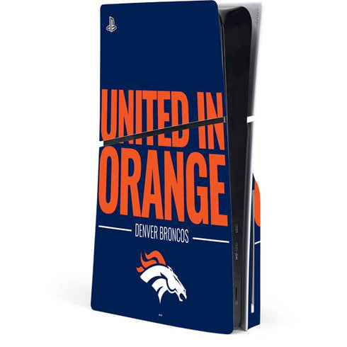 NFL Denver Broncos Team Motto PS5 Slim Disk Console Skin
