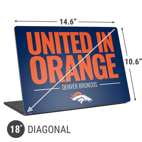 NFL Denver Broncos Team Motto Universal Laptop 18in (14.6 x 10.6in) Skin