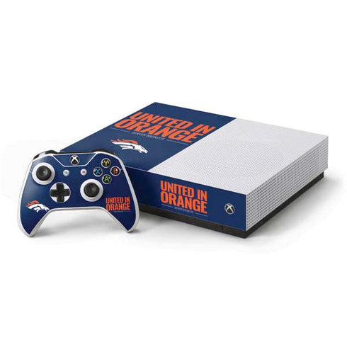NFL Denver Broncos Team Motto Xbox One S All-Digital Edition Bundle Skin
