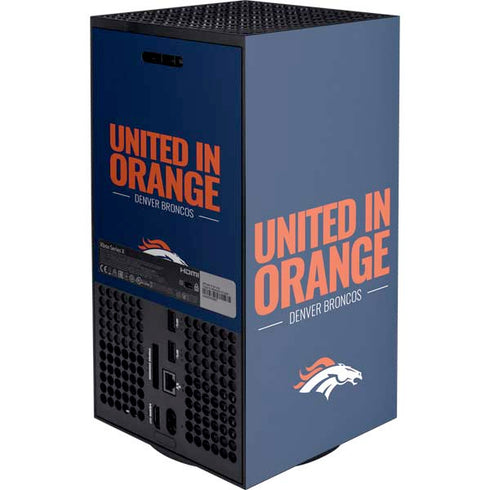 NFL Denver Broncos Team Motto Xbox Series X Console Skin