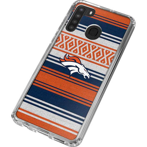 NFL Denver Broncos Trailblazer Galaxy A21 Clear Case