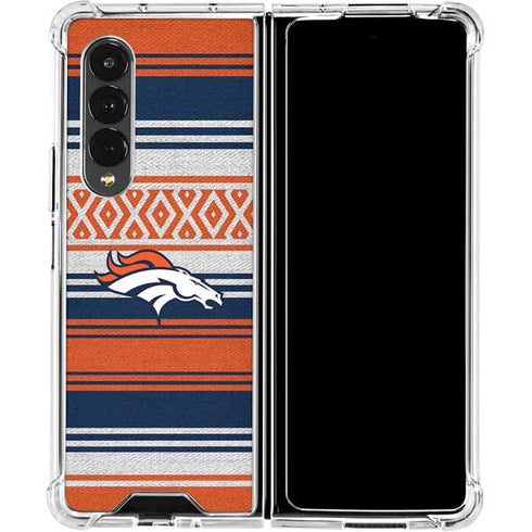 NFL Denver Broncos Trailblazer Galaxy Z Fold4 5G Clear Case