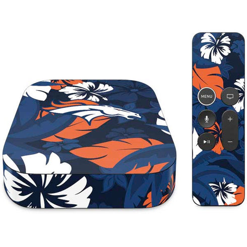 NFL Denver Broncos Tropical Print Apple TV Skin