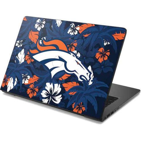 NFL Denver Broncos Tropical Print Dell Chromebook Skin