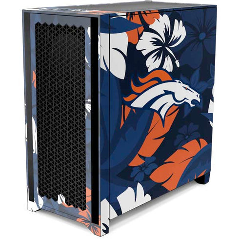 NFL Denver Broncos Tropical Print Corsair 4000D Tempered Glass Mid-Tower ATX Case Skin