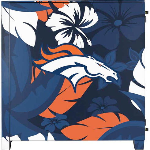 NFL Denver Broncos Tropical Print Corsair 4000D Tempered Glass Mid-Tower ATX Case Skin