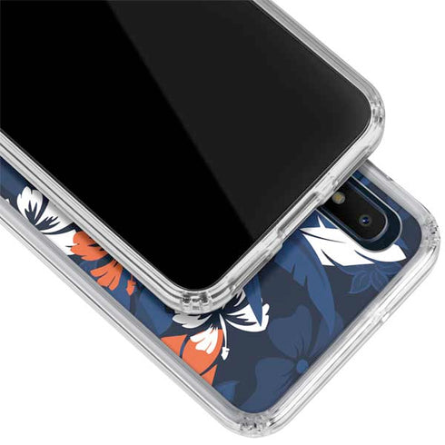 NFL Denver Broncos Tropical Print Galaxy A10e Clear Case
