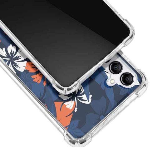 NFL Denver Broncos Tropical Print Galaxy A14 5G Clear Case