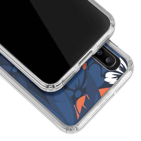 NFL Denver Broncos Tropical Print Galaxy A20 Clear Case