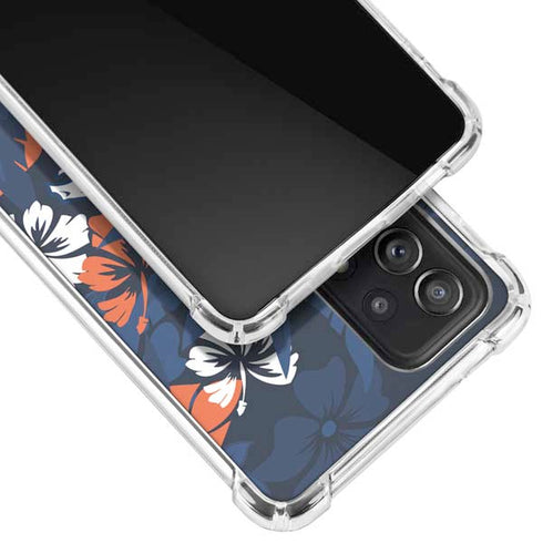 NFL Denver Broncos Tropical Print Galaxy A52 5G Clear Case