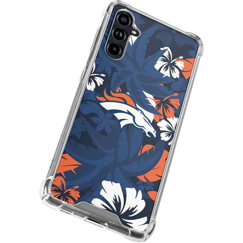 NFL Denver Broncos Tropical Print Galaxy A54 5G Clear Case