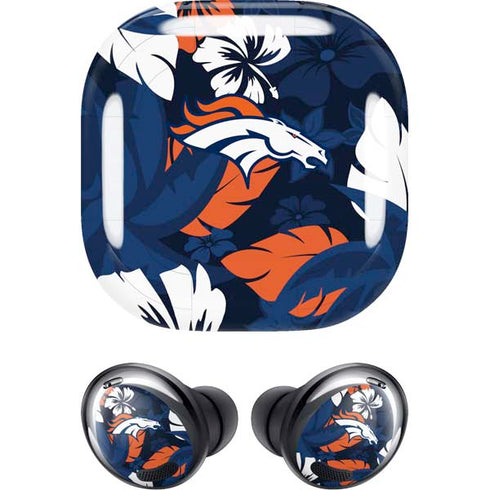NFL Denver Broncos Tropical Print Galaxy Buds Pro Skin
