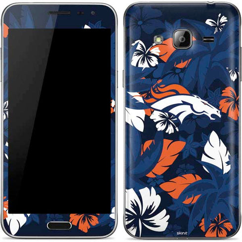 NFL Denver Broncos Tropical Print Galaxy J3 Skin