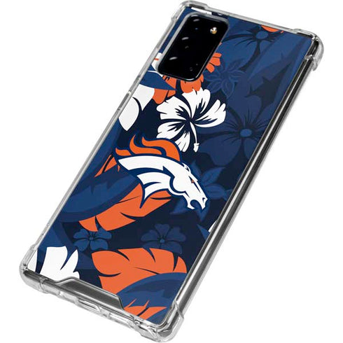 NFL Denver Broncos Tropical Print Galaxy Note20 5G Clear Case