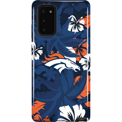 NFL Denver Broncos Tropical Print Galaxy Note20 5G Pro Case