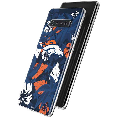 NFL Denver Broncos Tropical Print Galaxy S10 Skin