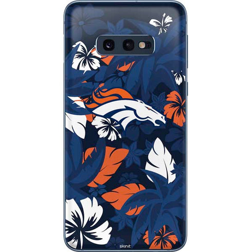 NFL Denver Broncos Tropical Print Galaxy S10e Skin