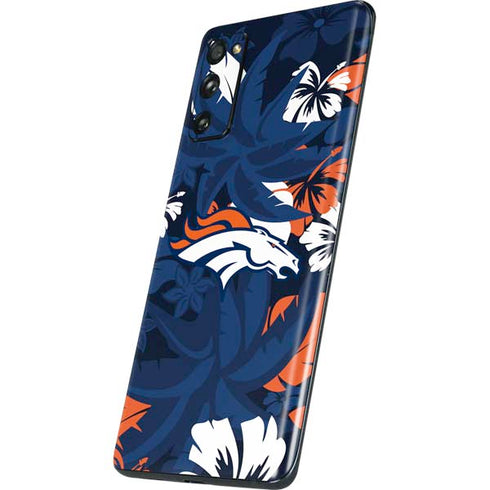 NFL Denver Broncos Tropical Print Galaxy S20 Fan Edition Skin