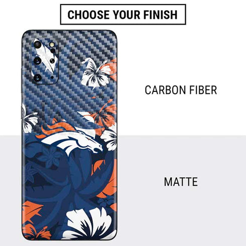 NFL Denver Broncos Tropical Print Galaxy S20 Plus Skin