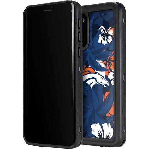 NFL Denver Broncos Tropical Print Galaxy S20 Waterproof Case