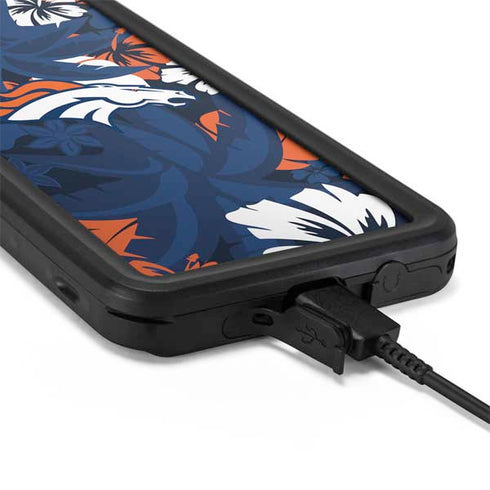 NFL Denver Broncos Tropical Print Galaxy S20 Waterproof Case