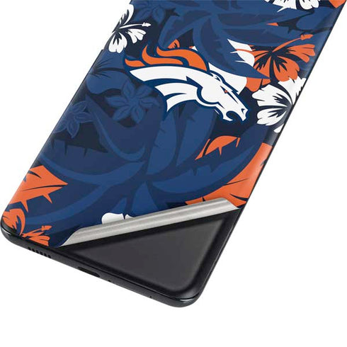 NFL Denver Broncos Tropical Print Galaxy S21 5G Skin