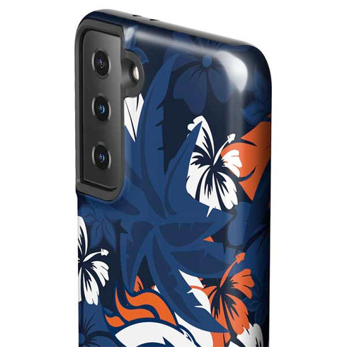 NFL Denver Broncos Tropical Print Galaxy S21 Plus 5G Pro Case