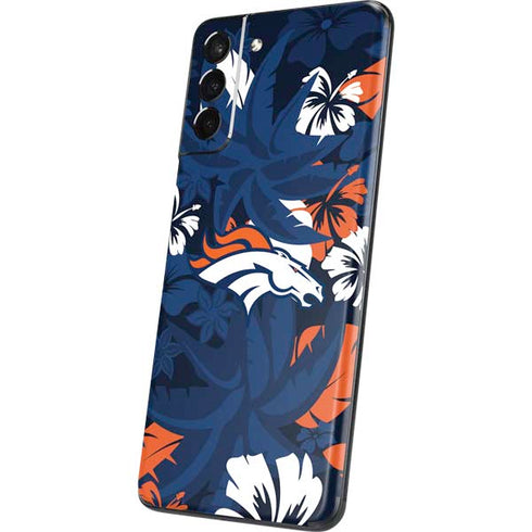 NFL Denver Broncos Tropical Print Galaxy S21 Plus 5G Skin