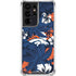 NFL Denver Broncos Tropical Print Galaxy S21 Ultra 5G Clear Case