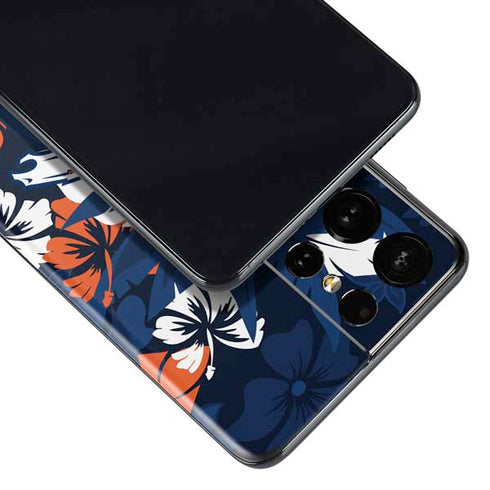 NFL Denver Broncos Tropical Print Galaxy S21 Ultra 5G Skin