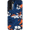 NFL Denver Broncos Tropical Print Galaxy S22 Plus Pro Case