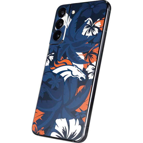 NFL Denver Broncos Tropical Print Galaxy S22 Plus Skin