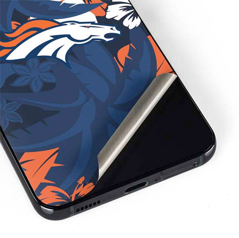 NFL Denver Broncos Tropical Print Galaxy S22 Plus Skin