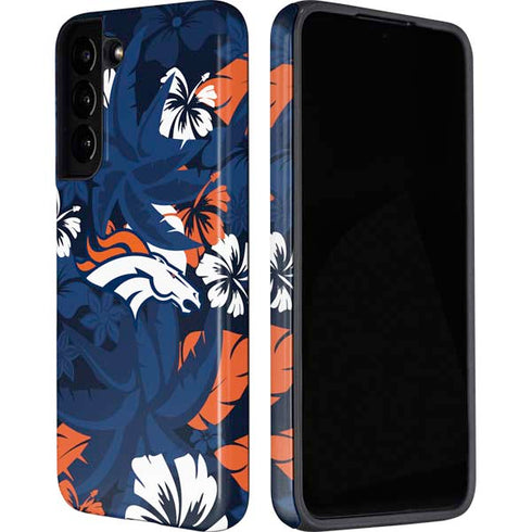 NFL Denver Broncos Tropical Print Galaxy S22 Pro Case
