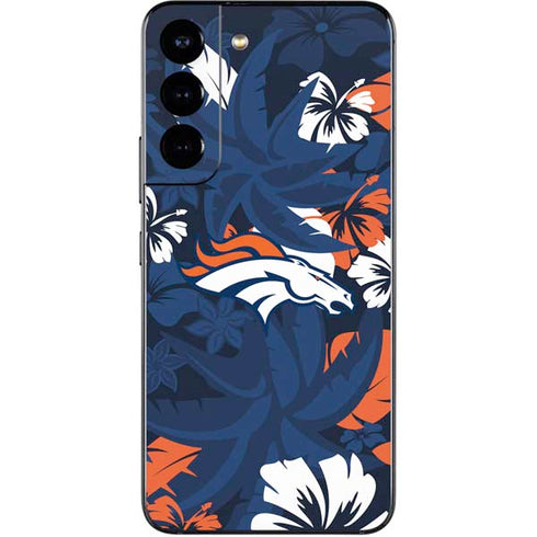 NFL Denver Broncos Tropical Print Galaxy S22 Skin