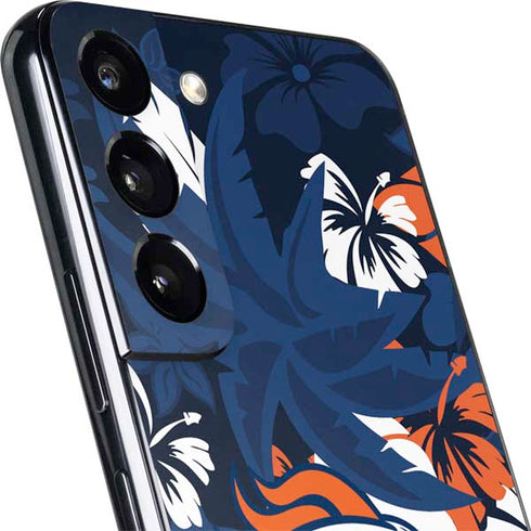 NFL Denver Broncos Tropical Print Galaxy S22 Skin