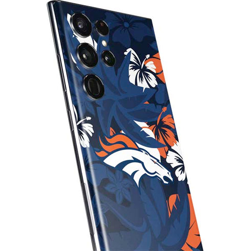 NFL Denver Broncos Tropical Print Galaxy S22 Ultra Skin