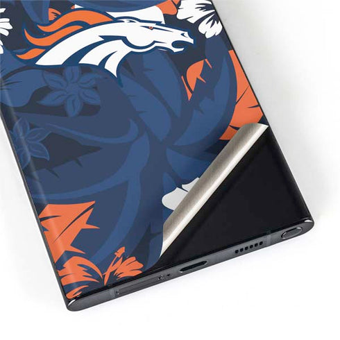 NFL Denver Broncos Tropical Print Galaxy S22 Ultra Skin